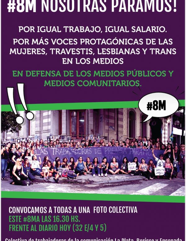 Convocatoria foto colectiva en las puertas del Diario Hoy