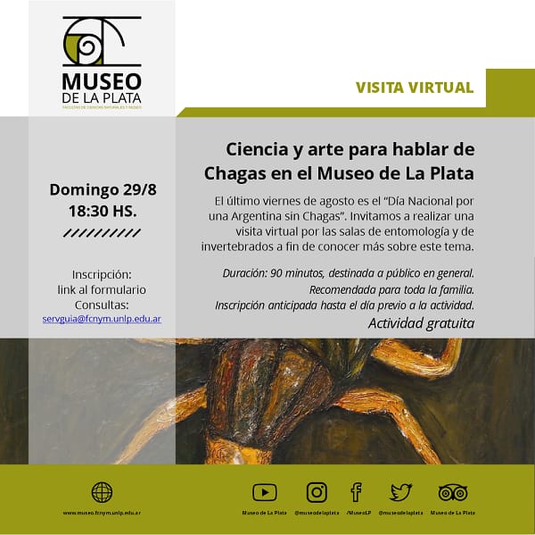 Invitación a visita virtual en el Museo de La Plata